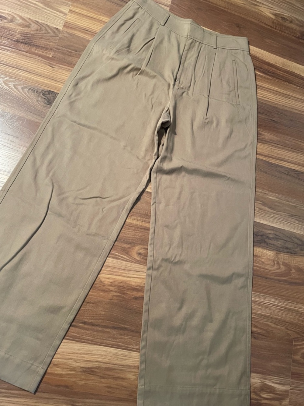 Everlane The Draper Pleated Pant in Buttersmooth Ash Brown Women's 12 Regular - Picture 4 of 8